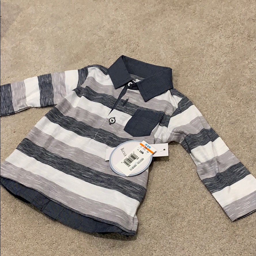 Striped Half Button Down